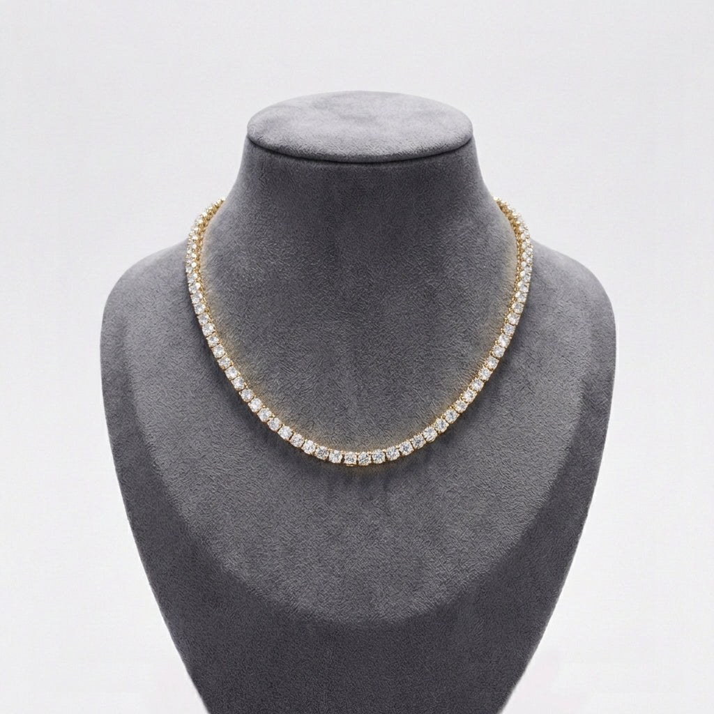 3mm Diamond Tennis Necklace