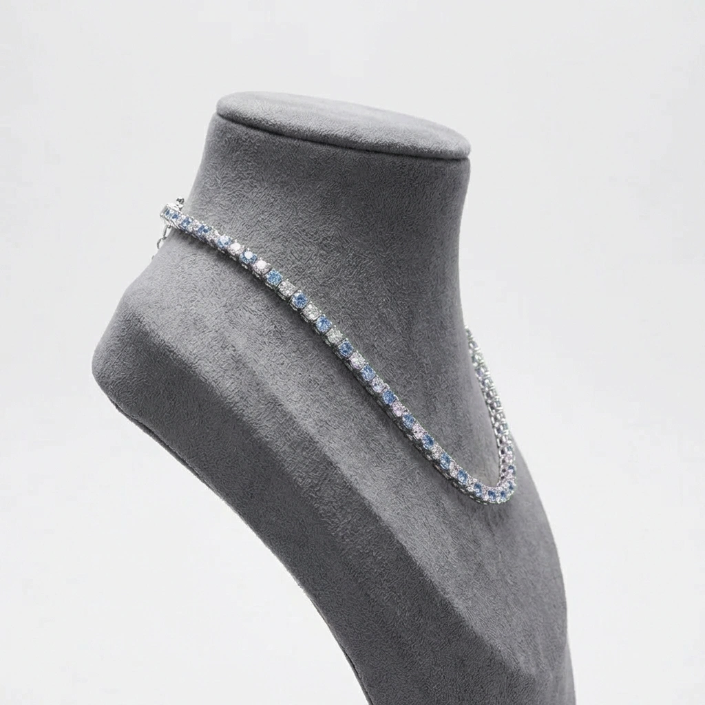 Blue Dalmatian Tennis Necklace