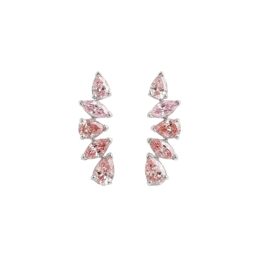 Solstice Earrings - WG, Pink