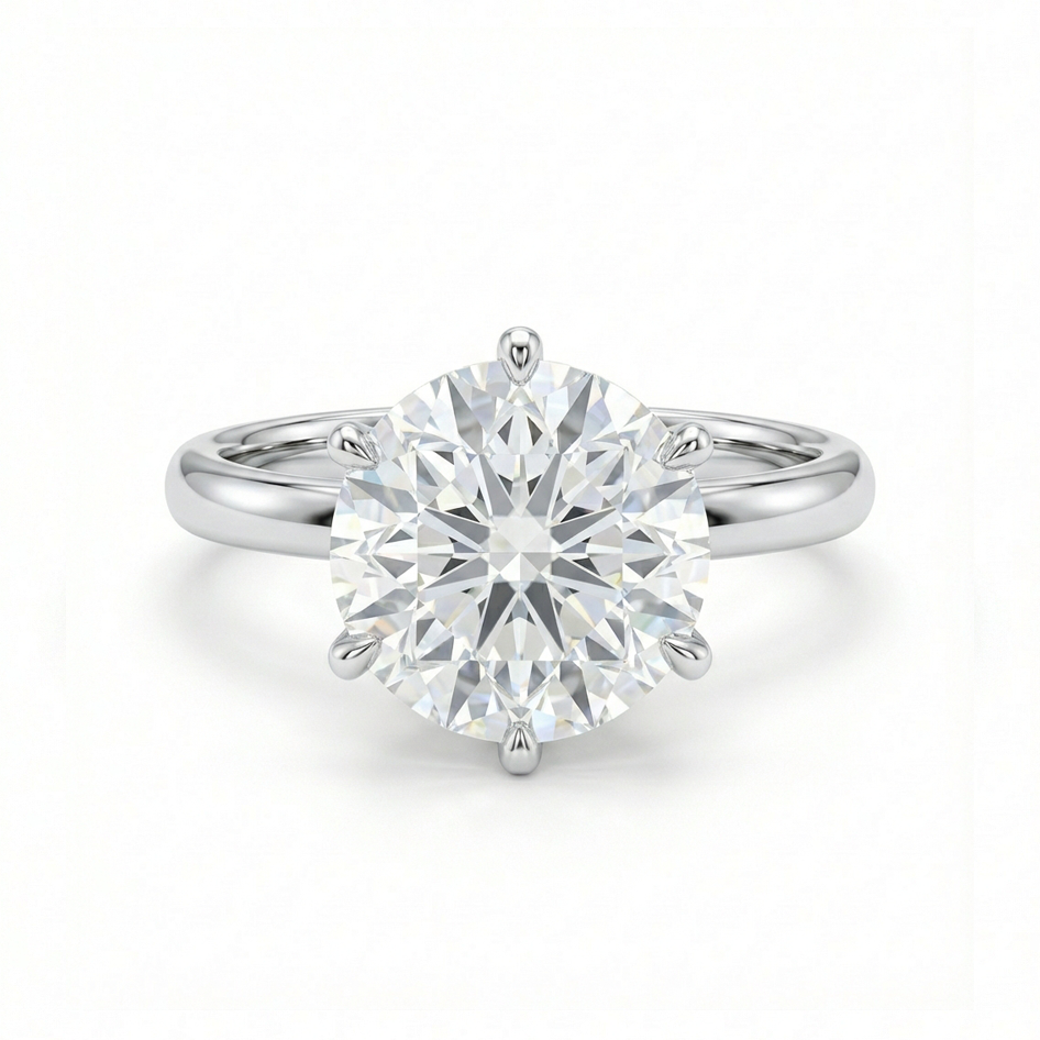 6 Prong Round Solitaire