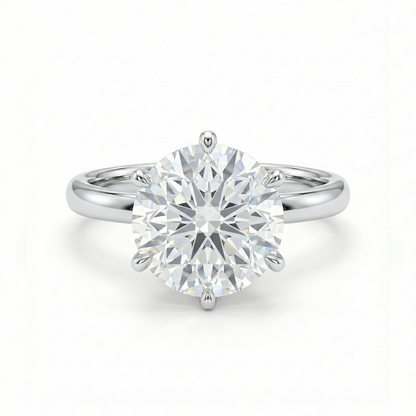 6 Prong Round Solitaire