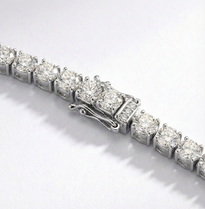 35ct Diamond Tennis Necklace with Pear Drop