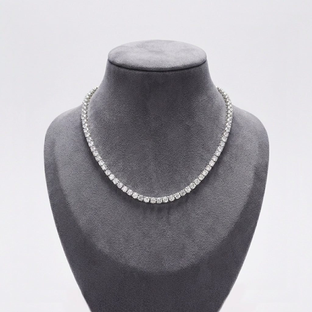 3mm Diamond Tennis Necklace