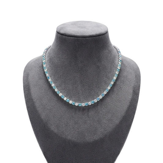 Blue Dalmatian Tennis Necklace