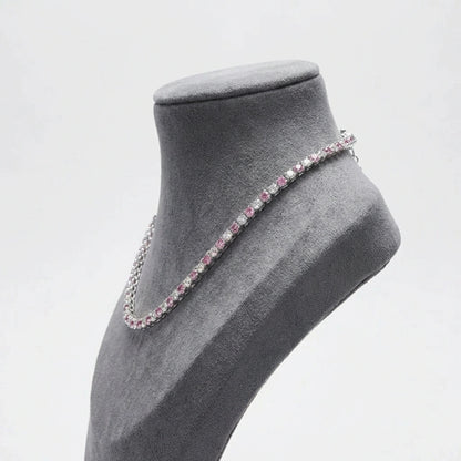 Pink Dalmatian Tennis Necklace