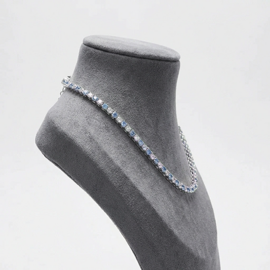 Blue Dalmatian Tennis Necklace