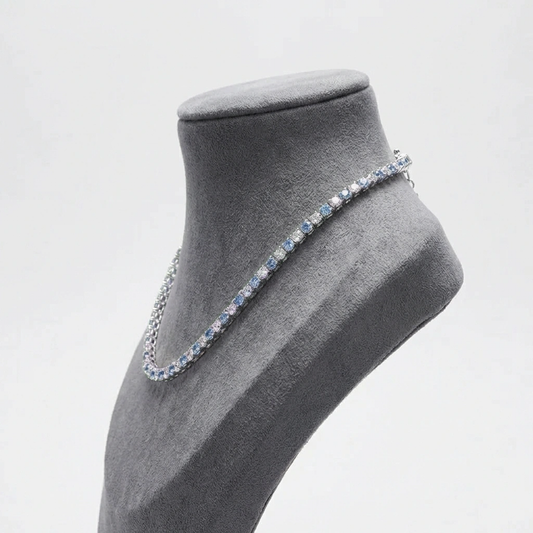 Blue Dalmatian Tennis Necklace