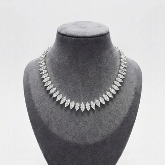 Double Edged Marquise Necklace