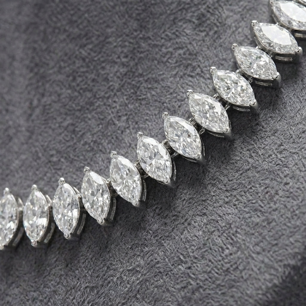 Double Edged Marquise Necklace