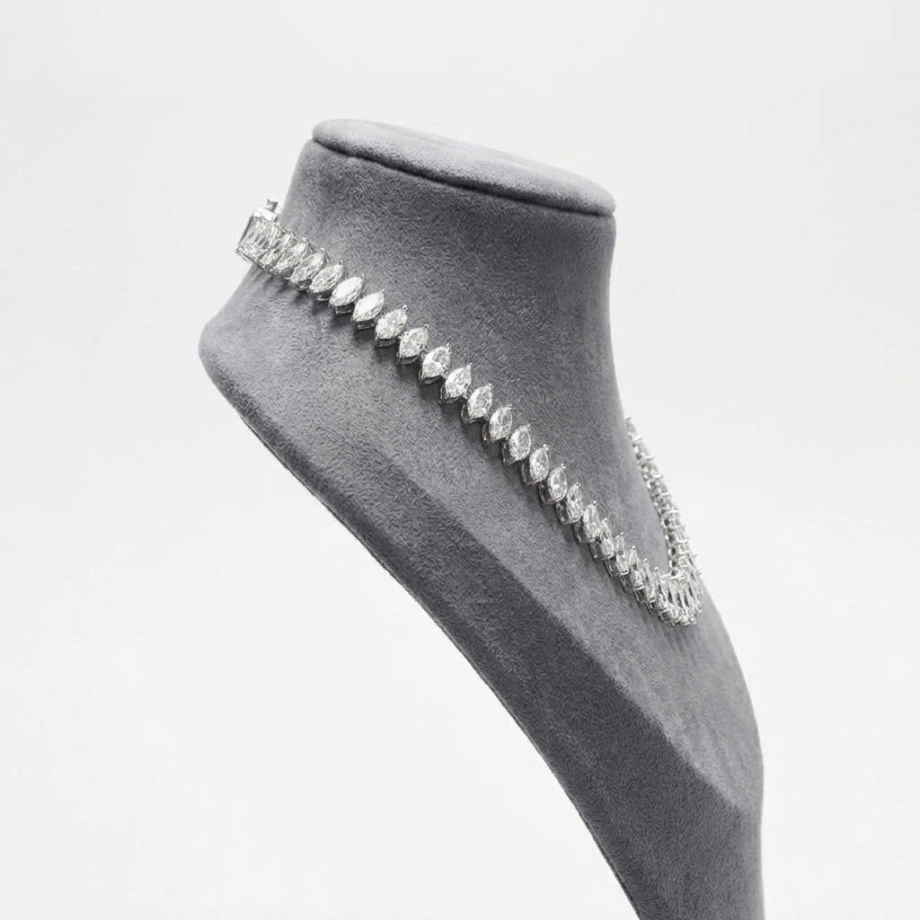 Double Edged Marquise Necklace
