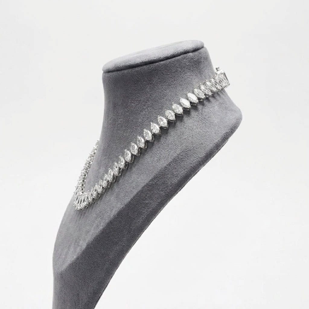 Double Edged Marquise Necklace