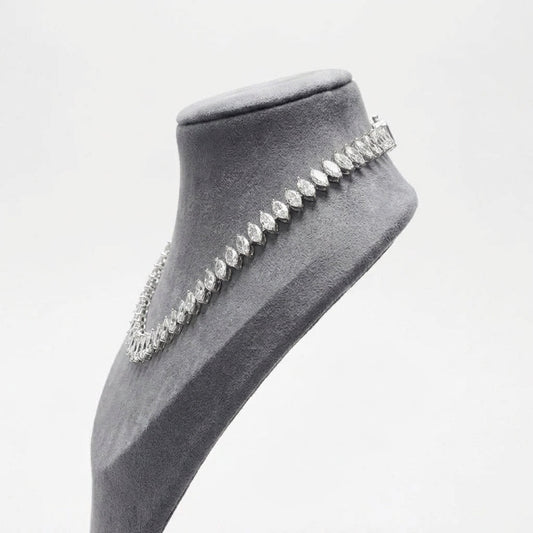 Double Edged Marquise Necklace