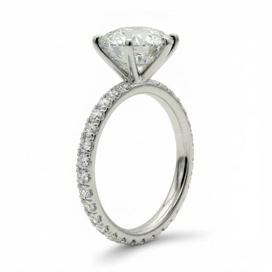 3 Carat Full Pave Solitaire