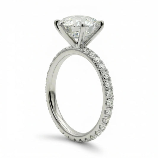 3 Carat Full Pave Solitaire