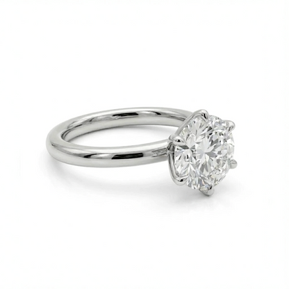 6 Prong Round Solitaire