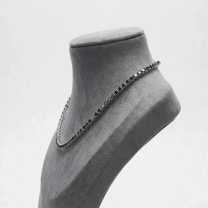 3mm Black Diamond Tennis Necklace