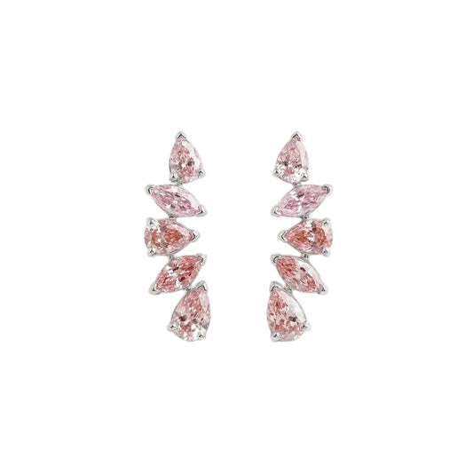Solstice Earrings - WG, Pink