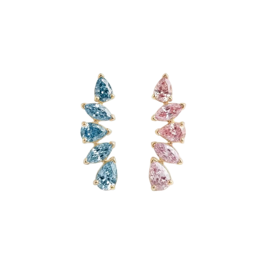 Solstice Earrings - YG, 2 Face